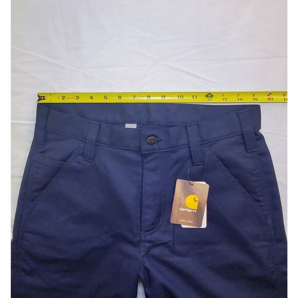 Carhartt Shorts Men's Size 30 Navy Blue Rugged Professional Canvas Relaxed Ca1 - Picture 3 of 10